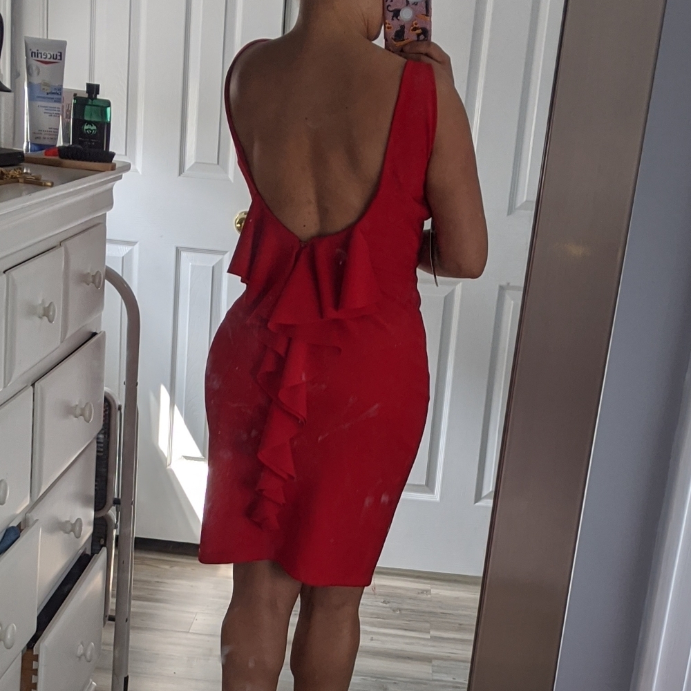 Red backless Cocktail dress size Medium